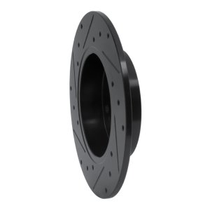 Infiniti I30 Brake Rotor (1) - Rear Right - R1 Concepts - Drilled & Slotted - Black - `94-`04